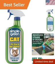 Cat Stain Odor Remover - Enzyme Cleaner for Cat Urine, Feces, Blood, Vomit ...