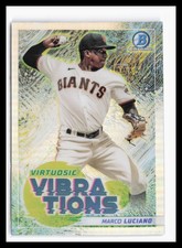 2022 Bowman Virtuosic Vibrations Refractors #VV-6 Marco Luciano Giants RC SP