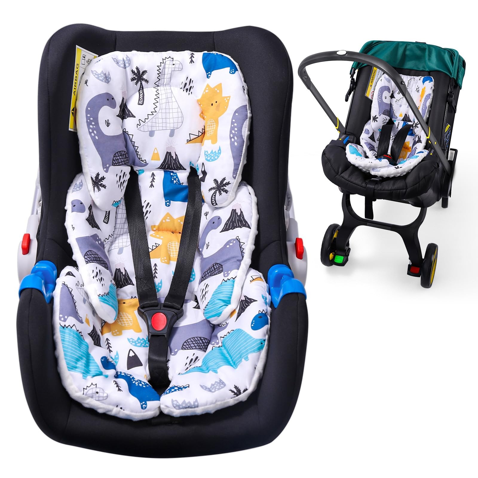 THE KENKYO Infant Car Seat Insert 2-in-1 Reversible Baby Car Seat Cushion Car...