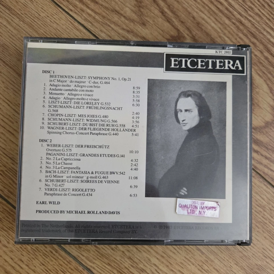 LISZT: TRANSCRIPTIONS & PARAPHRASES: EARL WILD (CD Etcetera 1987) CLASSICAL Foto 3 de 4