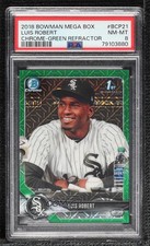 2018 Bowman Mega Box Green Mojo Refractor 91/99 Luis Robert #BCP21 PSA 8 0ls