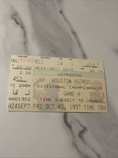 Astros Vs Braves Divisional Championship Ticket Stub October 3, 1997 Astrodome