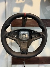 Real Leather Sport Flat Steering Wheel For Tesla Model Xs 12-20