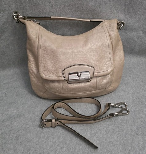 Coach Kristin Hobo/Shoulder Bag Rose Gold/Champagne Leather