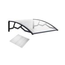 Marquise Auvent de Porte d'Entrée 100x120 cm Polycarbonate Anti UV Art Plast