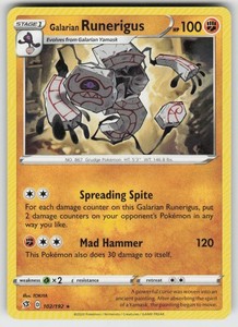 Galarian Runerigus 102/192 Rare Rebel Clash