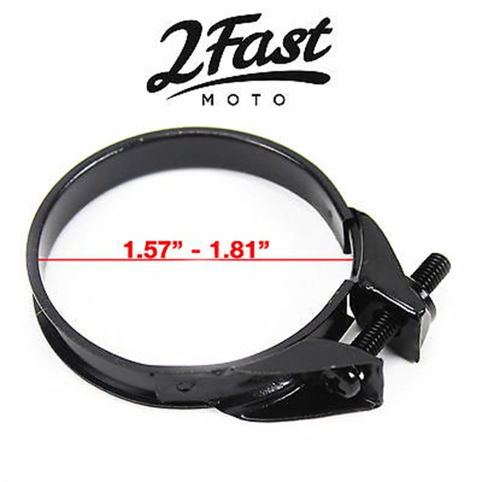 Abrazadera de banda de filtro de caja de aire de admisión de carburador - 40-46 mm negro paquete de 2 25-3114a Foto 3 de 4