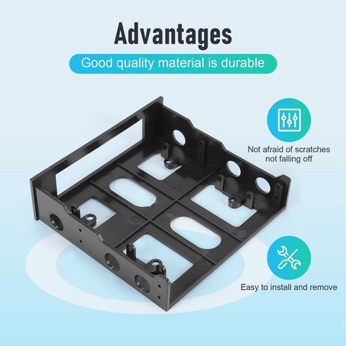 3,5 Bis 5,25 Platten Laufwerks Schacht Front Bay Halterung Adapter, Mo3245 - Afbeelding 2 van 8