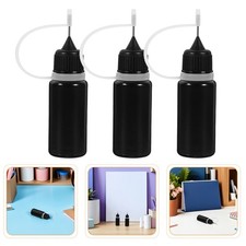 12 Pcs Black Plastic Dropper Container Applicator Bottles 10 ml
