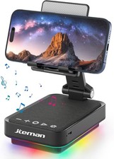 Gifts for Men Cell Phone Stand with Wireless Bluetooth Speaker and Light