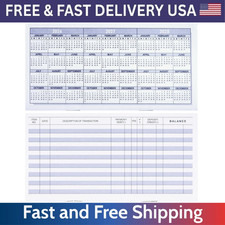 20 Pack Checkbook Register Check Registers for Personal Blank Ledger Transaction