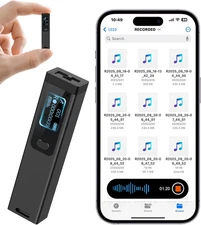 64GB Magnetic Digital Voice Recorder - 1536Kbps Voice Activated Recorder with No