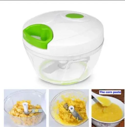 Manual Hand Pull Food Chopper – Mini Vegetable Cutter Dicer Mixer Garlic Onion - Picture 1 of 9