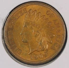 Indian Head Cent. 1909 Uncirculated Details: Cleaned.  Lot # 9061-360-110
