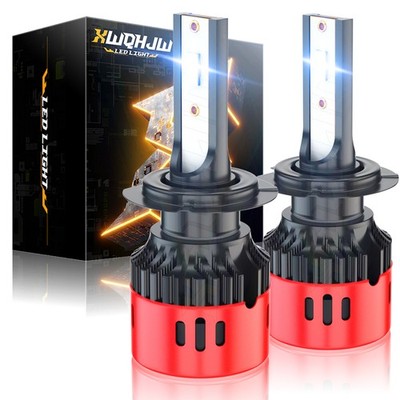 CANBUS H7 LED Headlight Super Bright Bulbs Kit White 22000LM High/Low Beam 6500K