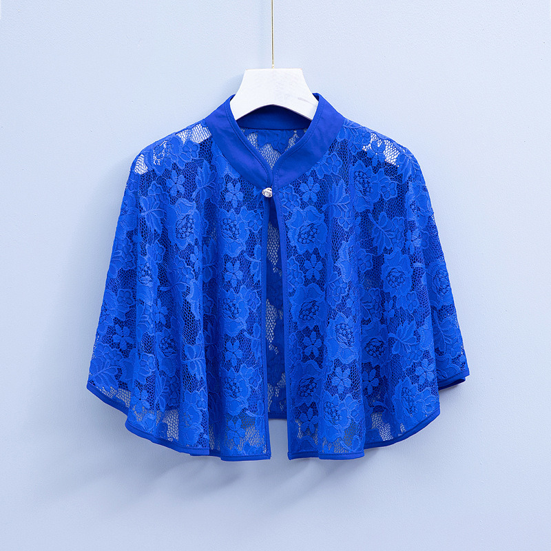 Floral Women Lace Cape Jacket Shrug Bolero Capelet Cardigan Coak Hollow ...