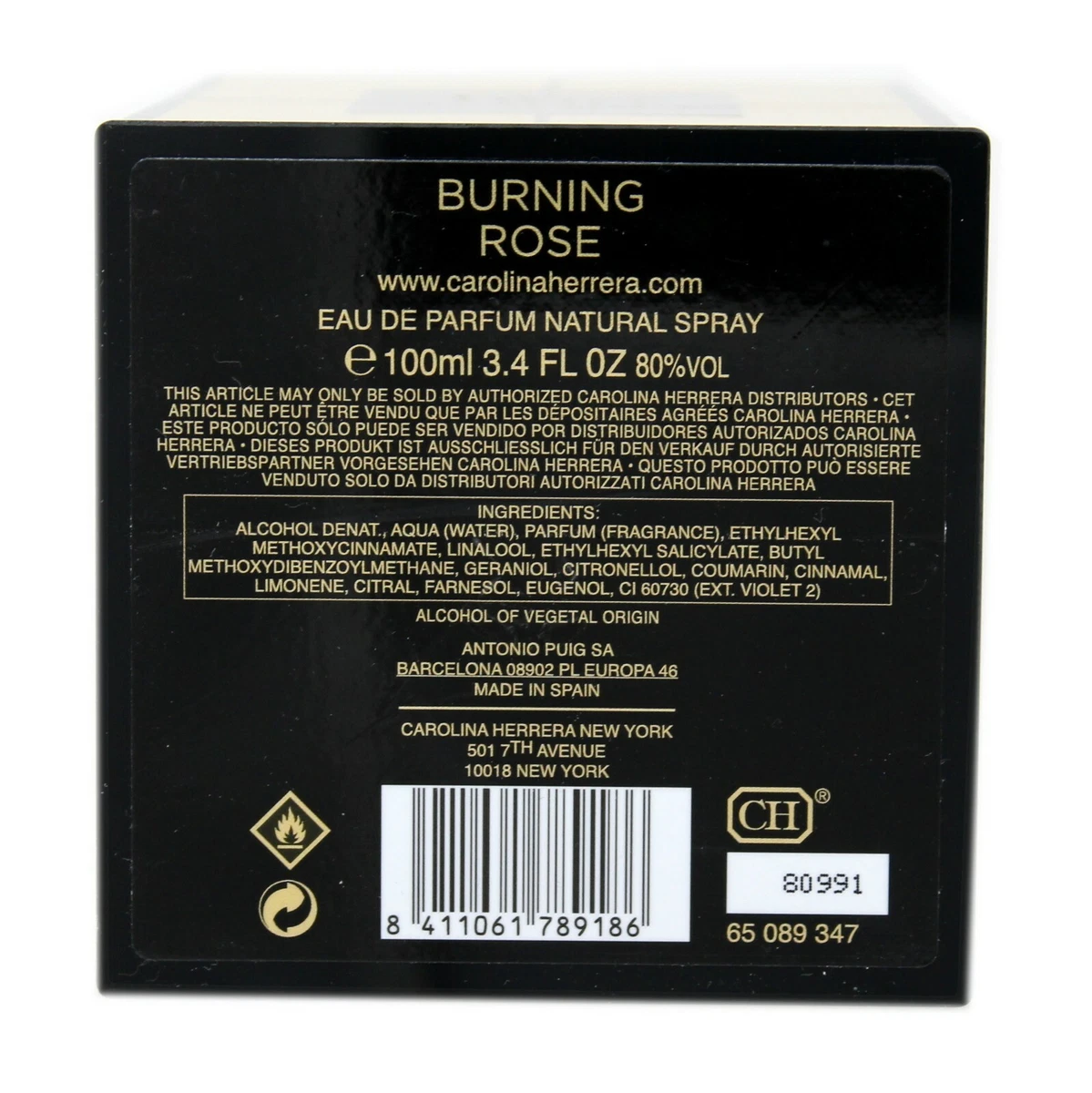Carolina herrera burning hotsell rose price