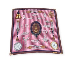 Vintage Polo Ralph Lauren 100 Silk Yacht Club 35 Square Scarf