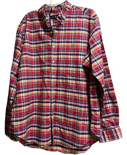 Ralph Lauren XXL Men’s Button Down Multicolored Plaid Long Sleeve Classic Fit