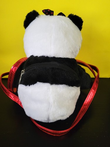 Poochie & Co. Panda Bear With Red Sequin Body Purse Bag Stuffed Animal - Picture 3 of 3