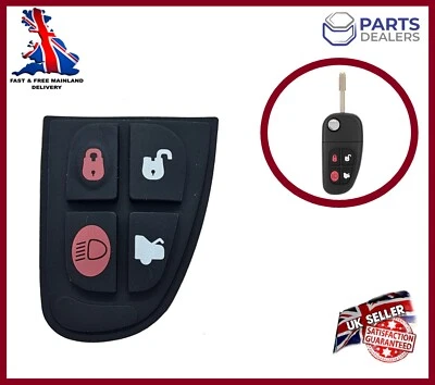 PARTSDEALERS 4 BUTTON KEY FOB RUBBER PAD REPLACEMENT FOR JAGUAR X TYPE S TYPE XJ XK XJR