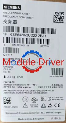 1PCS Unopened Brand New Siemens 6SE6420-2UD22-2BA1 6SE6 420-2UD22
