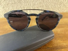 JACK SPADE SUNGLASSES BRECKEN BLACK/BLUE MIRROR AUTHENTIC SEE PICS