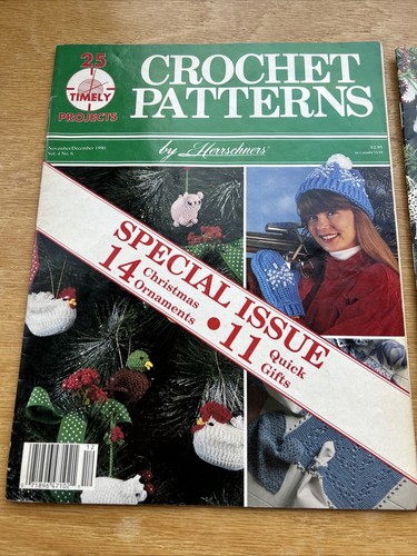 3 Herrschners Crochet Patterns 1990-1992 Ornaments, Gifts, Pets, Sweaters, + - Picture 2 of 22