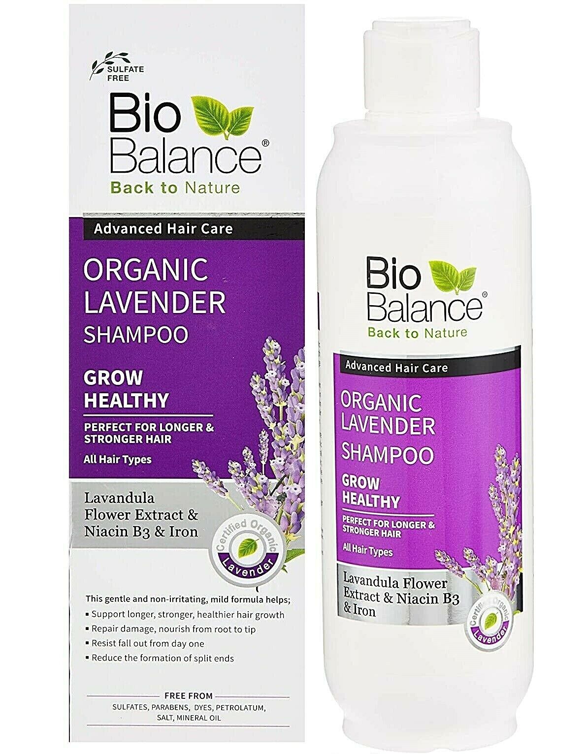 New Organic Lavender Shampoo To Growth, Soft & Silky Hair Bio balance 330  ml | eBay