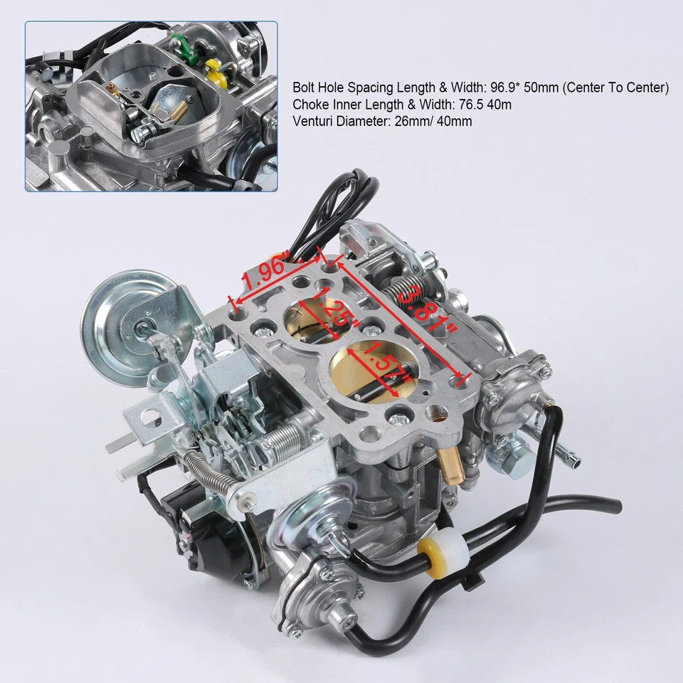 Carburador de motor 22R adecuado para camioneta Toyota 1981-1995 21100-35520 L4 L6 V6 Foto 2 de 4