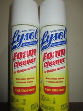 2x Lysol Disinfectant Foam Cleaner 24oz fresh clean scent