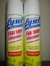 2x Lysol Disinfectant Foam Cleaner 24oz fresh clean scent