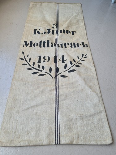 A6142 Leinensack | Getreidesack | Mettlaurach von 1914 | MEHLSACK Mettelaurach - Bild 5 von 8