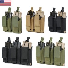 Tactical Molle Mag Pouch Open Top 5.56/.223 Double/Triple Rifle Magazine Holder