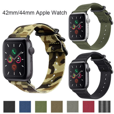 Nylon Canvas Band Bracelet For Apple Watch 5 4 3 2 1 iWatch Strap 42/44mm
