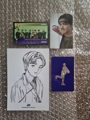 ATEEZ Promo Sticker THE WORLD EP.2 : OUTLAW Album Autographed Hand