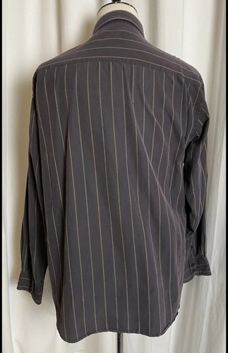 PX Clothing Mens XL Long Sleeve Button Up Dress Shirt Velvet Floral (Fits Large) - Picture 5 of 12