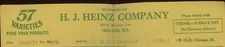 1931 H.J. HEINZ COMPANY CHICAGO ILL WESTERN AVE STATEMENT INVOICE 35-13