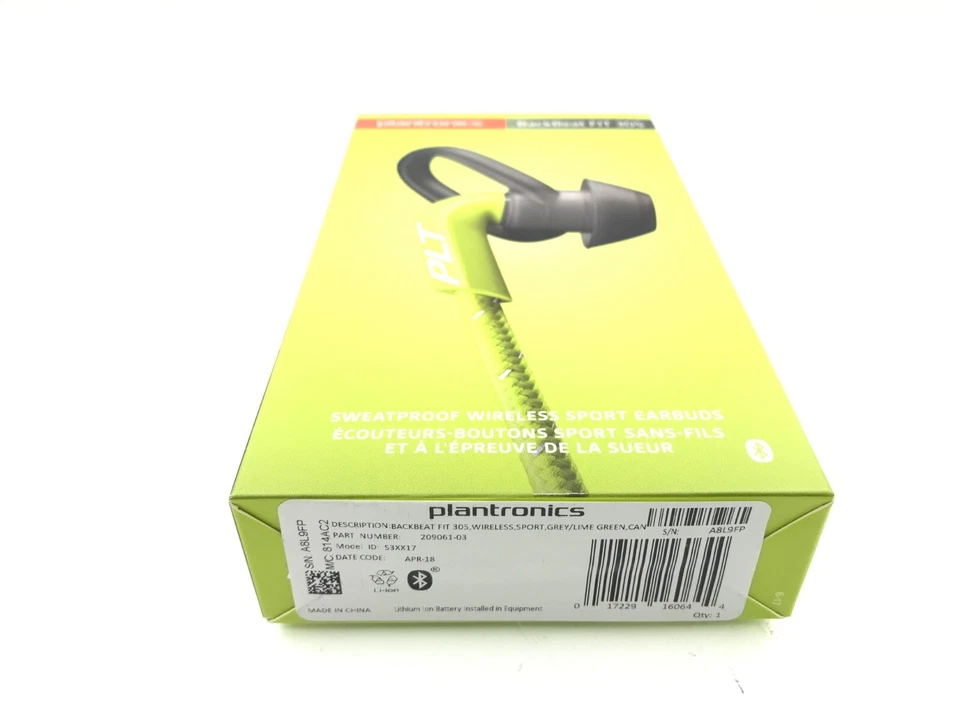 Plantronics Wireless BackBeat Fit 305 Headphones - Lime Green - Image 3 of 3