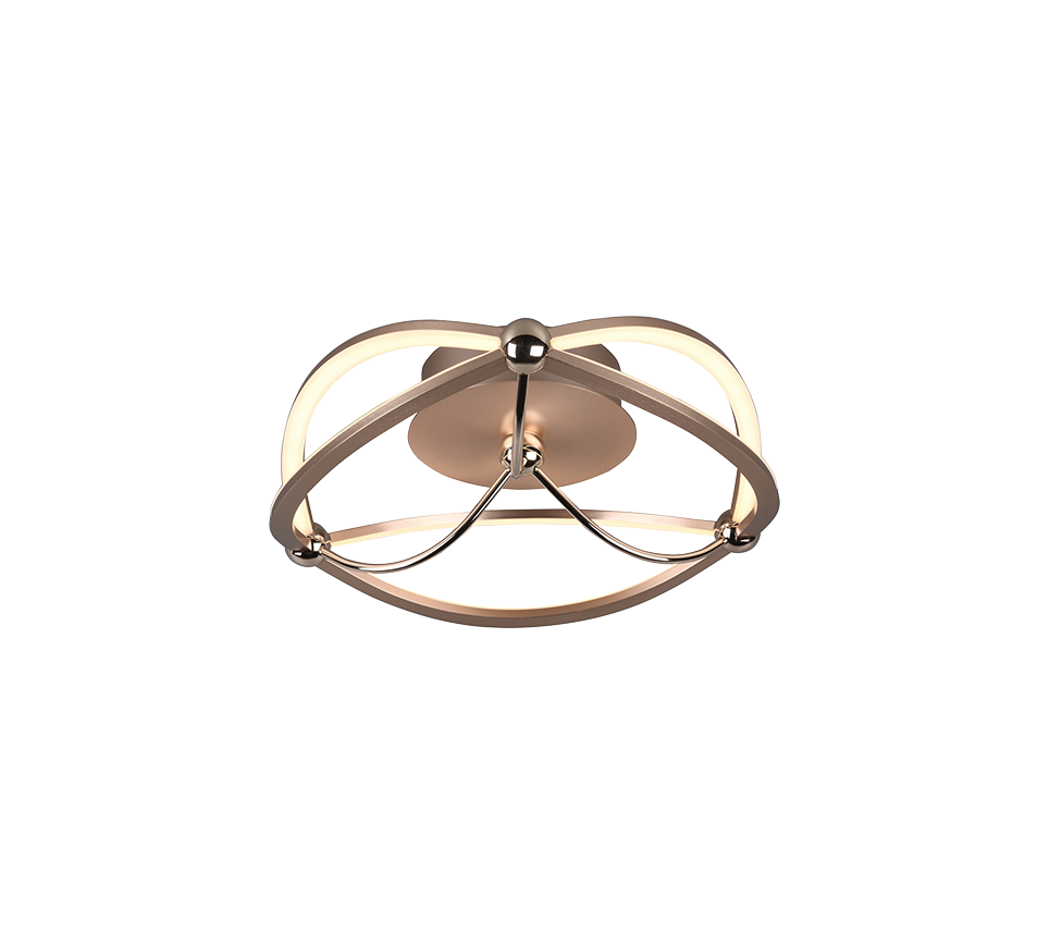 Plafoniera Led Soffitto Interno Ellissi Ottone 41 cm Charivari GD Trio GD Trio