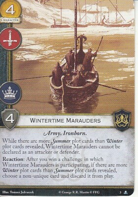 3x Wintertime Marauders AGoT LCG 2.0 Game of Thrones The Things We Do For Love 3