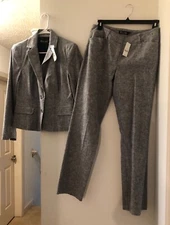 7th Avenue Design Studio New York - Company Pantsuit Color Blue and White Size 8