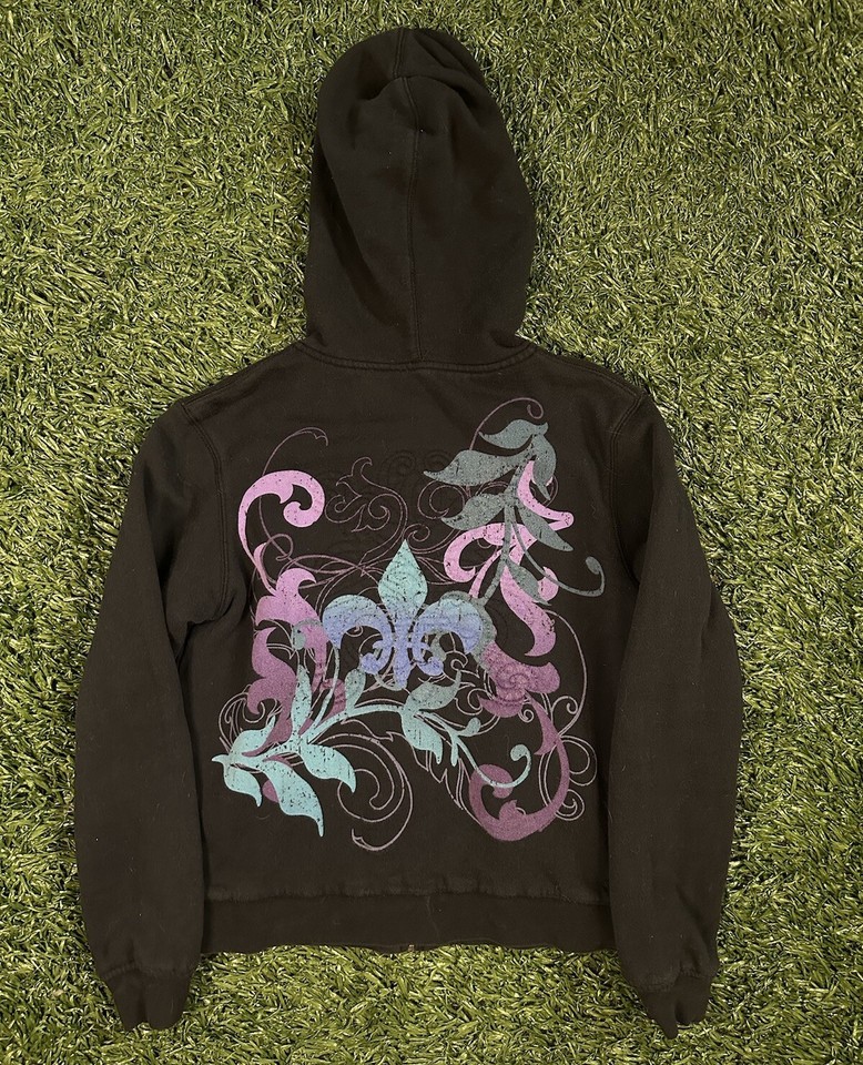 Crazy Shirts Hawaii Y2K Full Zip Front Hoodie Sweatshirt Womens XS/S