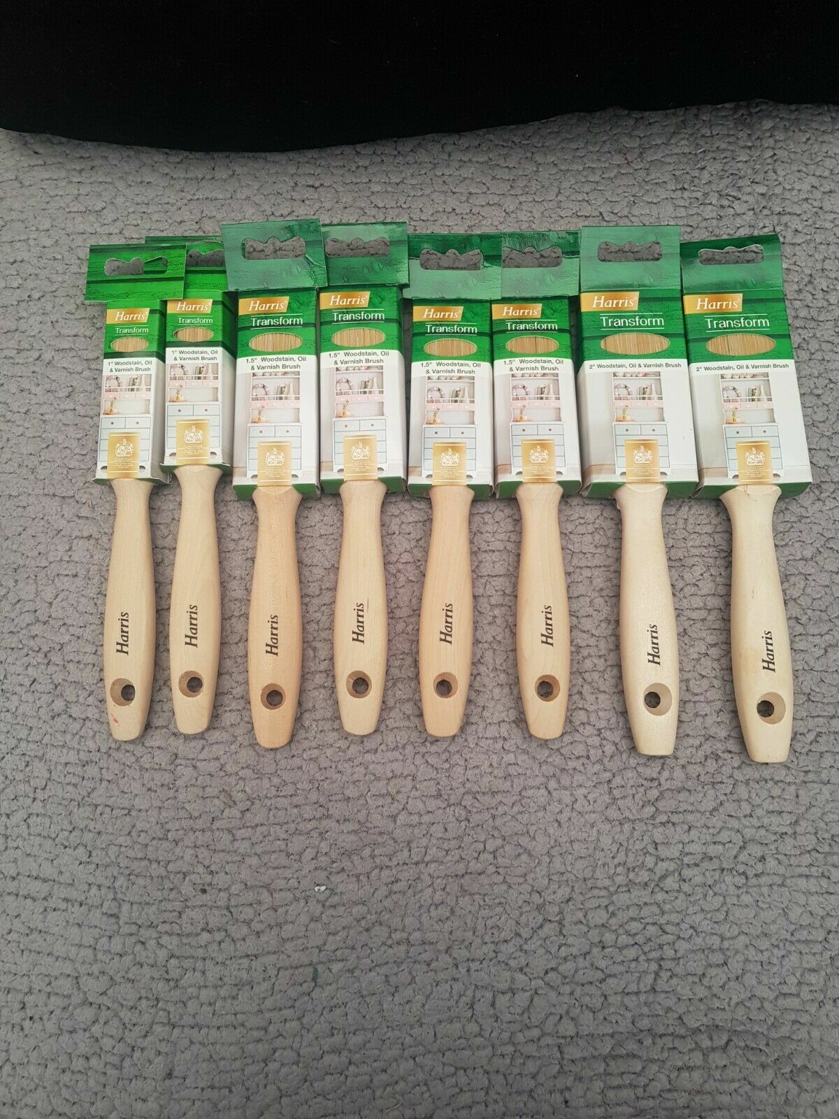 joblot 13 harris paint brushes oil stain varnish shed fence decking