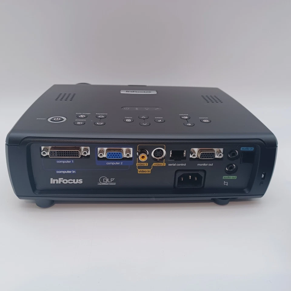 InFocus IN35W W360 WXGA 2500 Lumens DVI VGA S-Video DLP Projector Works - Image 4 of 4