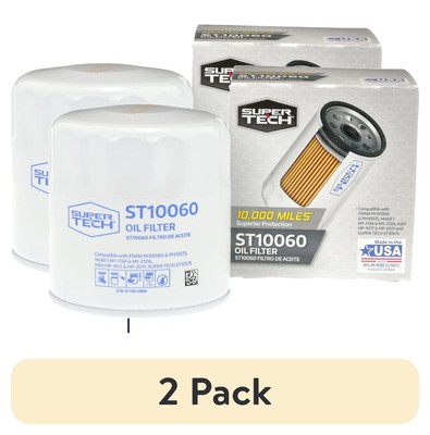 (2 pack) Super Tech ST10060 10K mile Oil Filter for Buick, Cadillac, Chevrolet