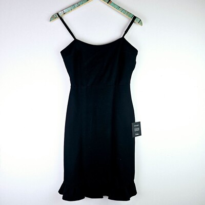 spoonful of sass bodycon mini dress Lulus Spoonful of Sass Black Ruffled Bodycon Mini Dress, USA Made, Sz S,  NWT