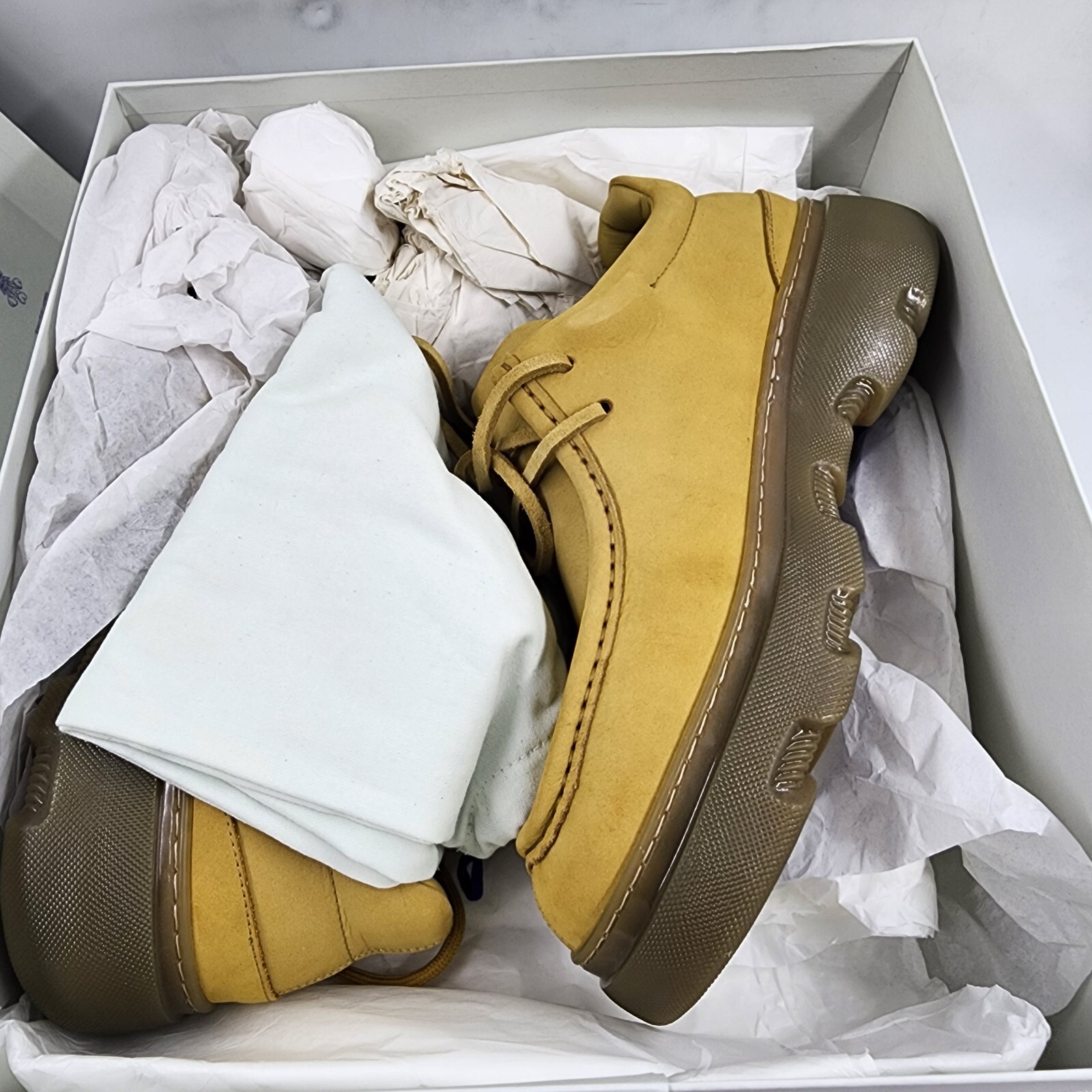 SAOLA Stivali Burberry scamosciati Creeper Mid Derby uomo 43 5 Manilla chiusura stringata