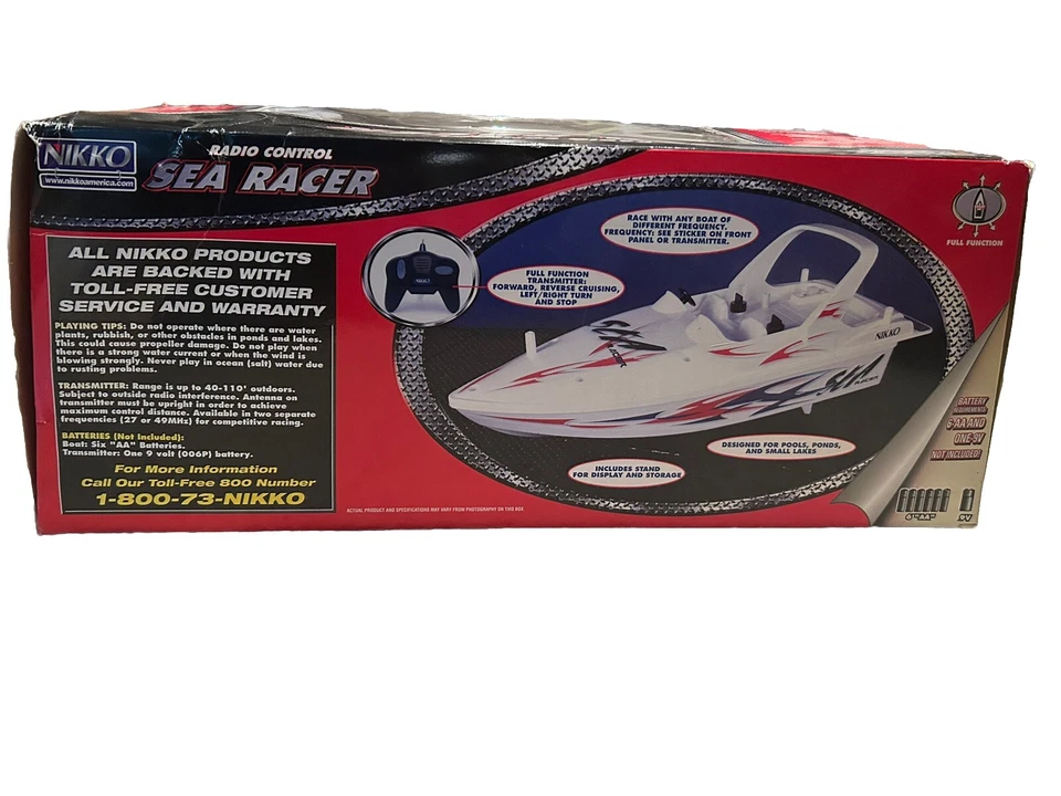 Nikko Radio Control Sea Racer Boat White 300051 NIB Sealed Original Box NEW! - Image 4 of 4