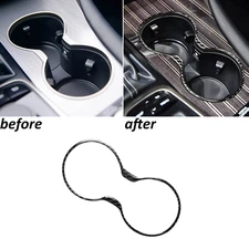 Real Carbon Fiber Console Water Cup Holder Frame Trim For Lexus RX350 450h 16-19
